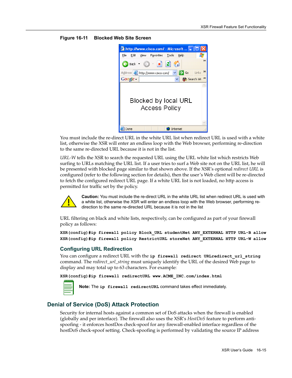 Denial of service (dos) attack protection, Denial of service (dos) attack protection -15 | Enterasys Networks Security Router X-PeditionTM User Manual | Page 401 / 466