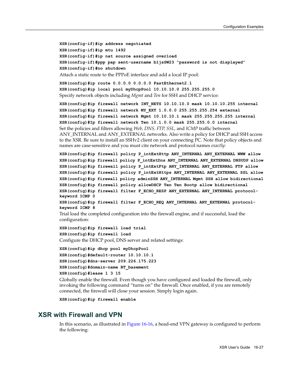 Xsr with firewall and vpn, Xsr with firewall and vpn -27, And vpn on | Enterasys Networks Security Router X-PeditionTM User Manual | Page 413 / 466