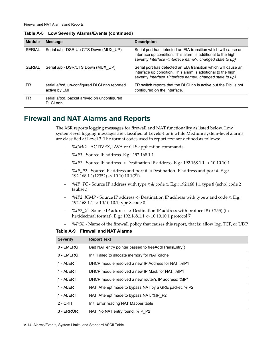 Firewall and nat alarms and reports | Enterasys Networks Security Router X-PeditionTM User Manual | Page 436 / 466