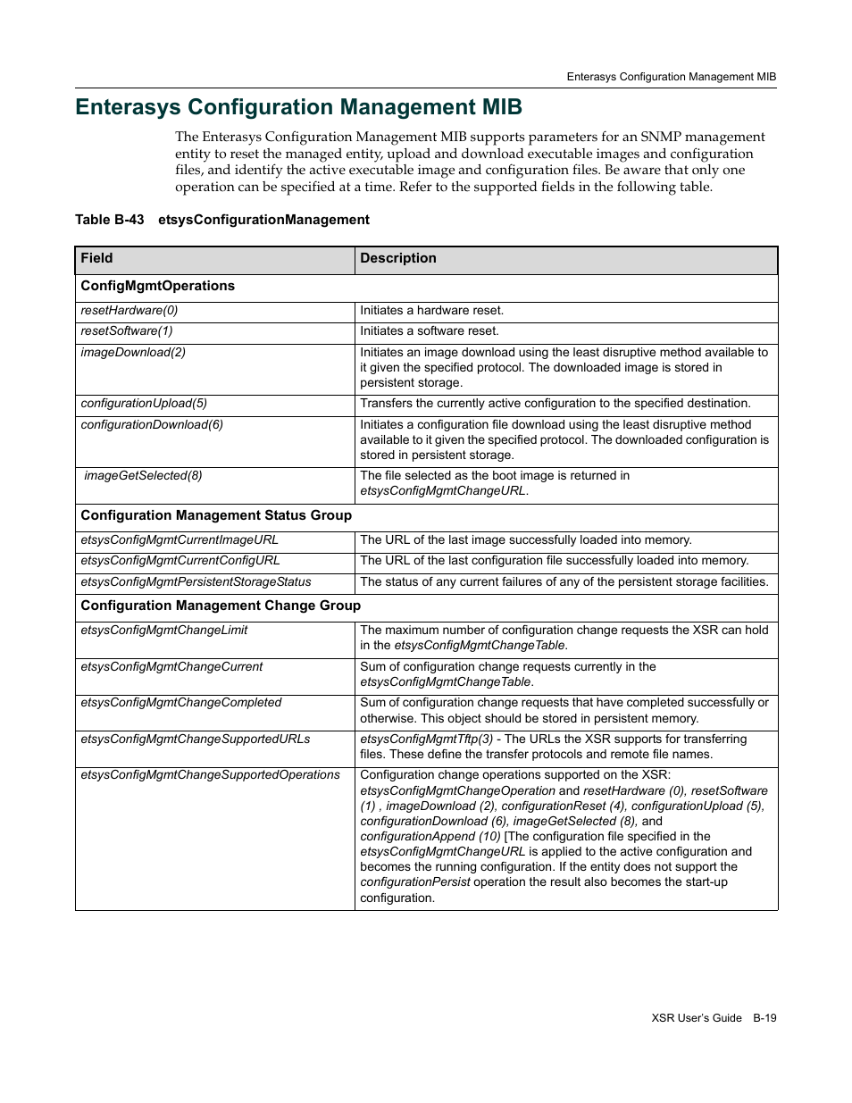 Enterasys configuration management mib | Enterasys Networks Security Router X-PeditionTM User Manual | Page 461 / 466