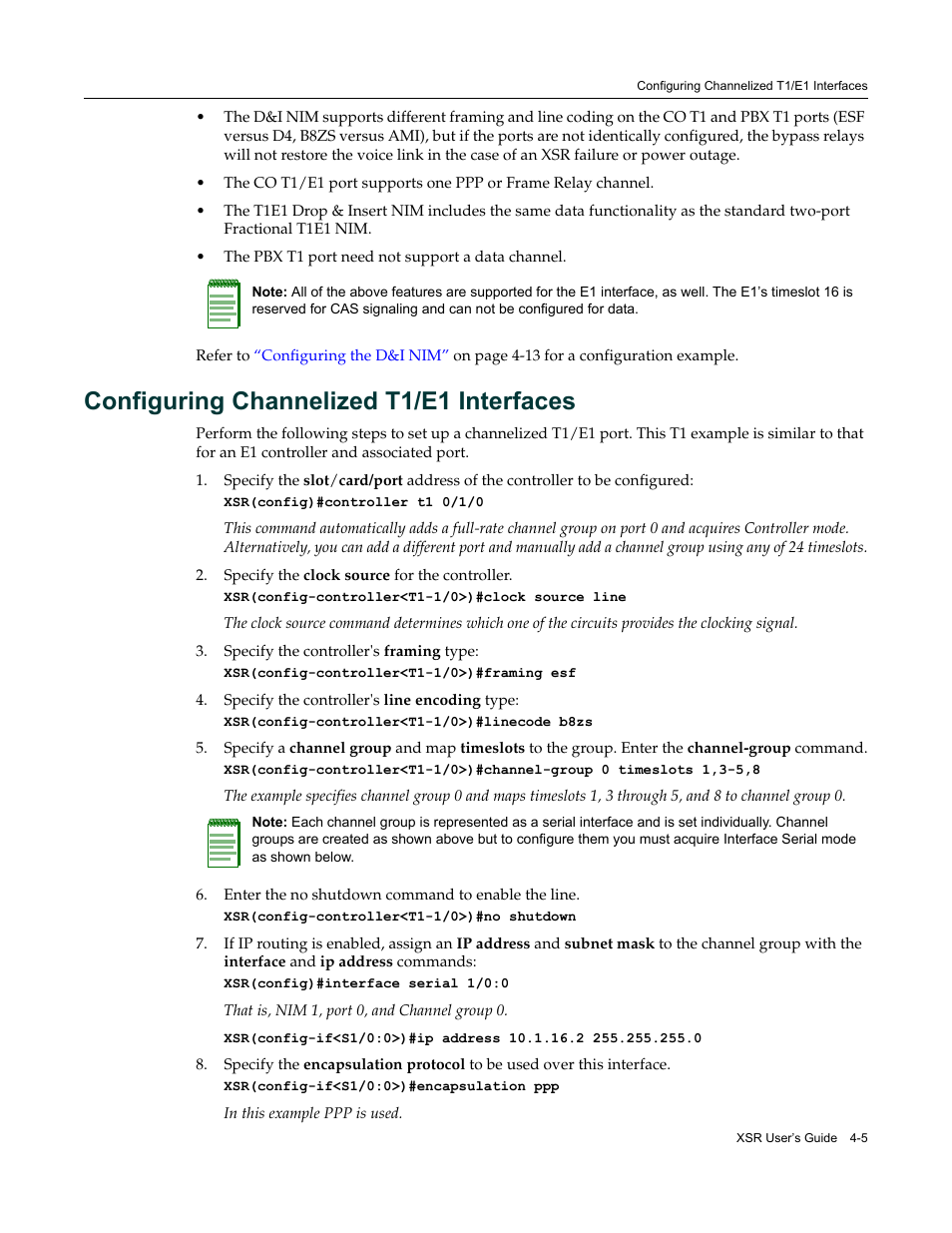 Configuring channelized t1/e1 interfaces, Configuring channelized t1/e1 interfaces -5 | Enterasys Networks Security Router X-PeditionTM User Manual | Page 93 / 466