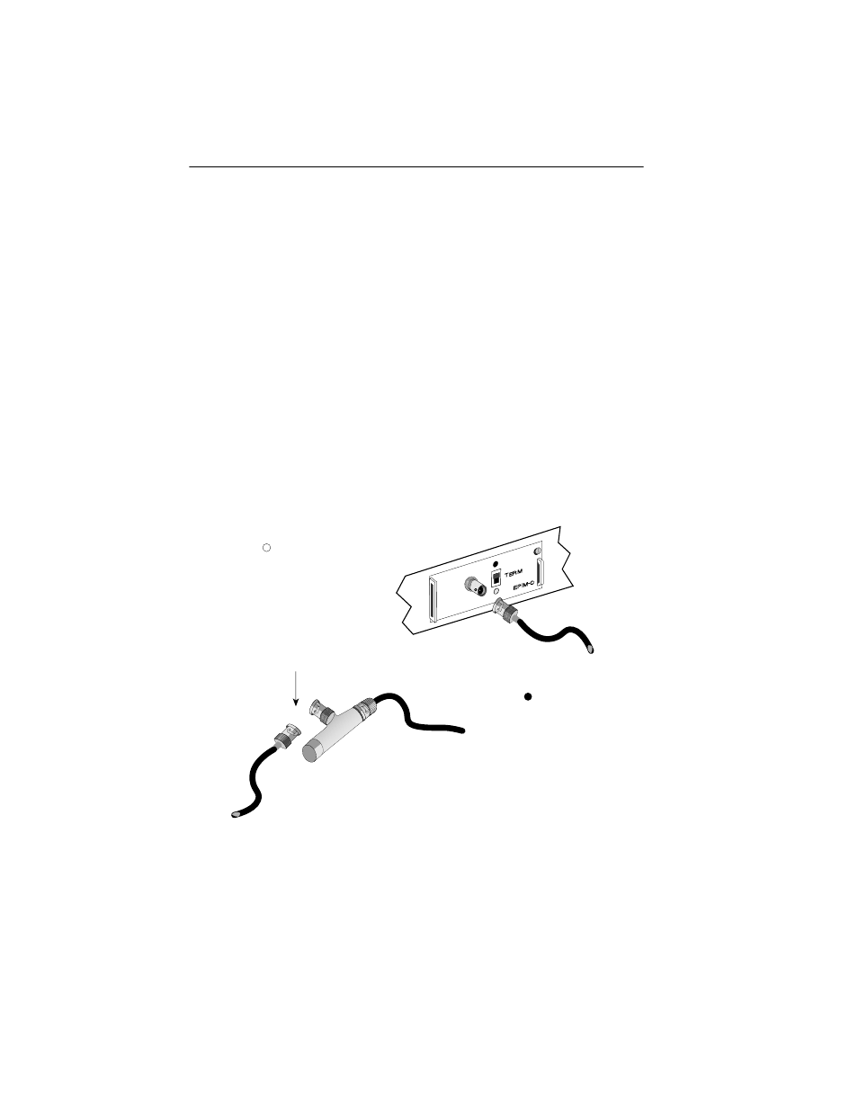 If the internal termination switch is in the on, If the internal termination switch is in the of, A. attach a bnc tee-connector to the bnc port on t | B. attach the thin-net segment to one of the femal, C. attach another thin-coax segment or a terminato, Figure 3-3. the epim-c | Enterasys Networks BRIM-E6 User Manual | Page 24 / 41