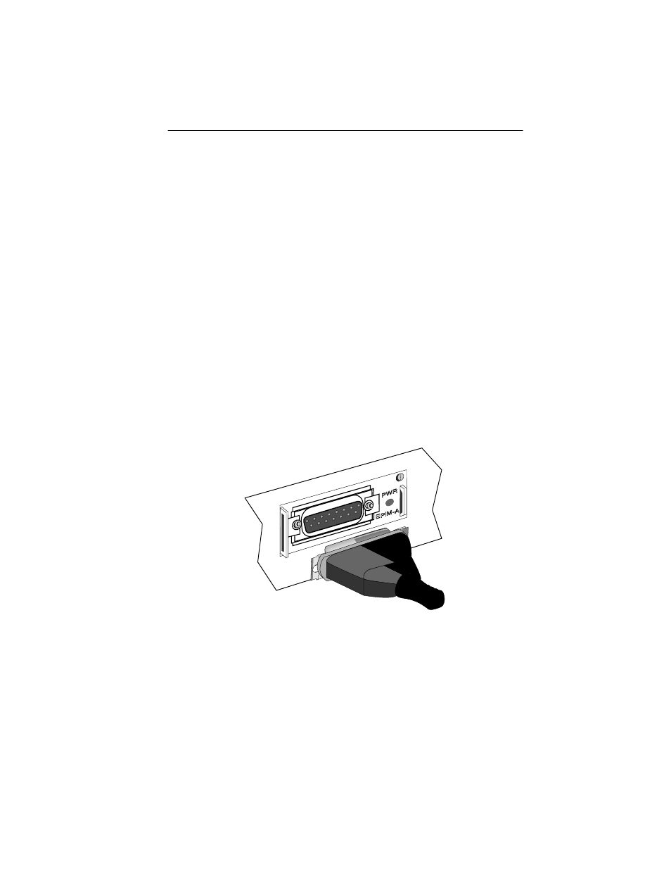 4 connecting an aui cable to an epim-a, Attach an external transceiver to the network s, Attach an aui cable, no longer than 50 meters i | Connect the aui cable to the aui port located o, Lock the aui connector into place using the con, Figure 3-4. the epim-a, Check that the pwr led on the epim-a is on. if | Enterasys Networks BRIM-E6 User Manual | Page 25 / 41