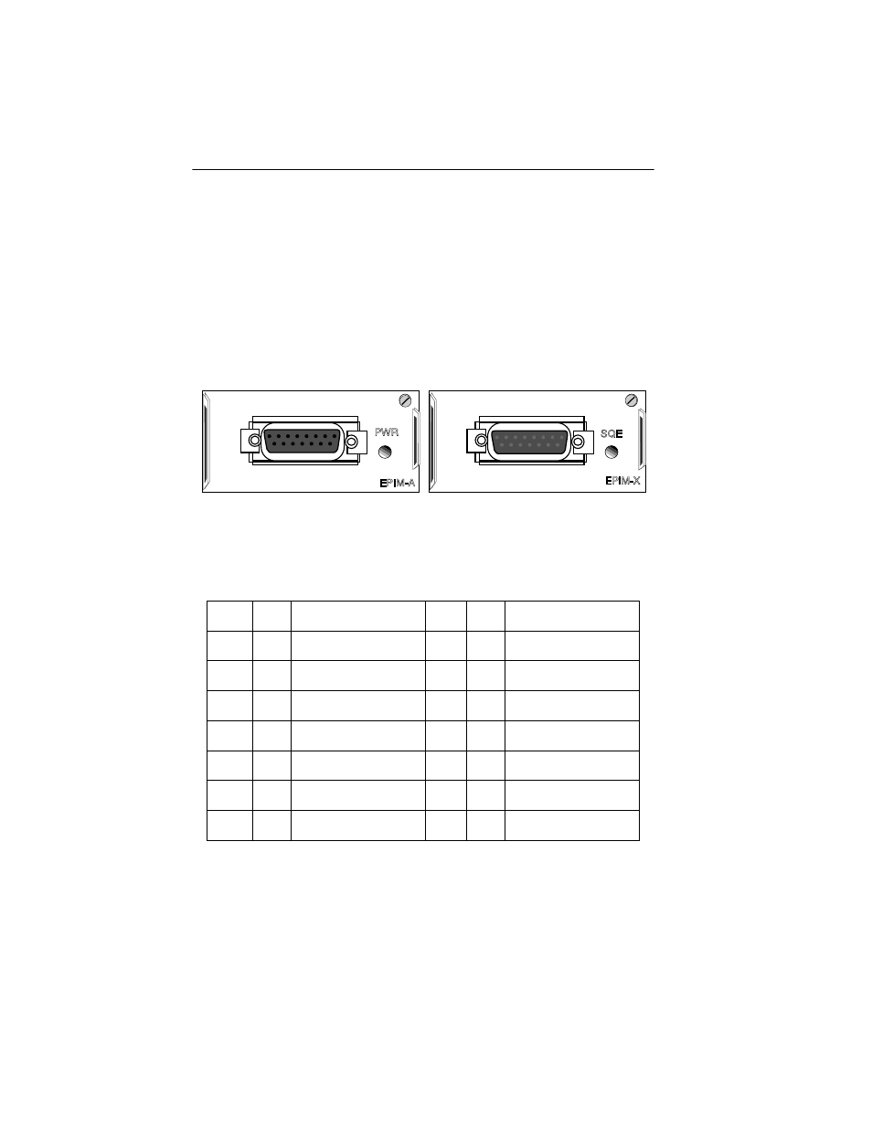 A.5 epim-a and epim-x (aui ports), Figure a-5. epim-a and epim-x (aui port) | Enterasys Networks BRIM-E6 User Manual | Page 34 / 41