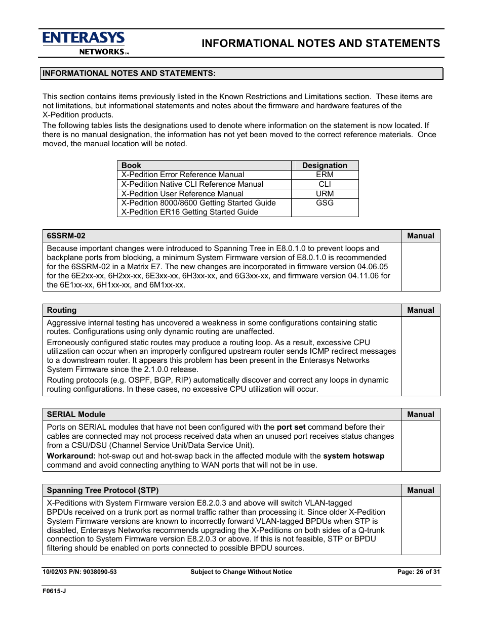 Enterasys Networks X-PEDITION E9.1.7.0 User Manual | Page 26 / 31