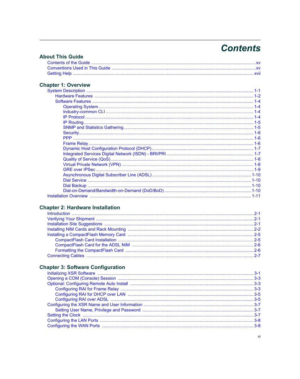 Enterasys Networks XSR-3150 User Manual | Page 13 / 110