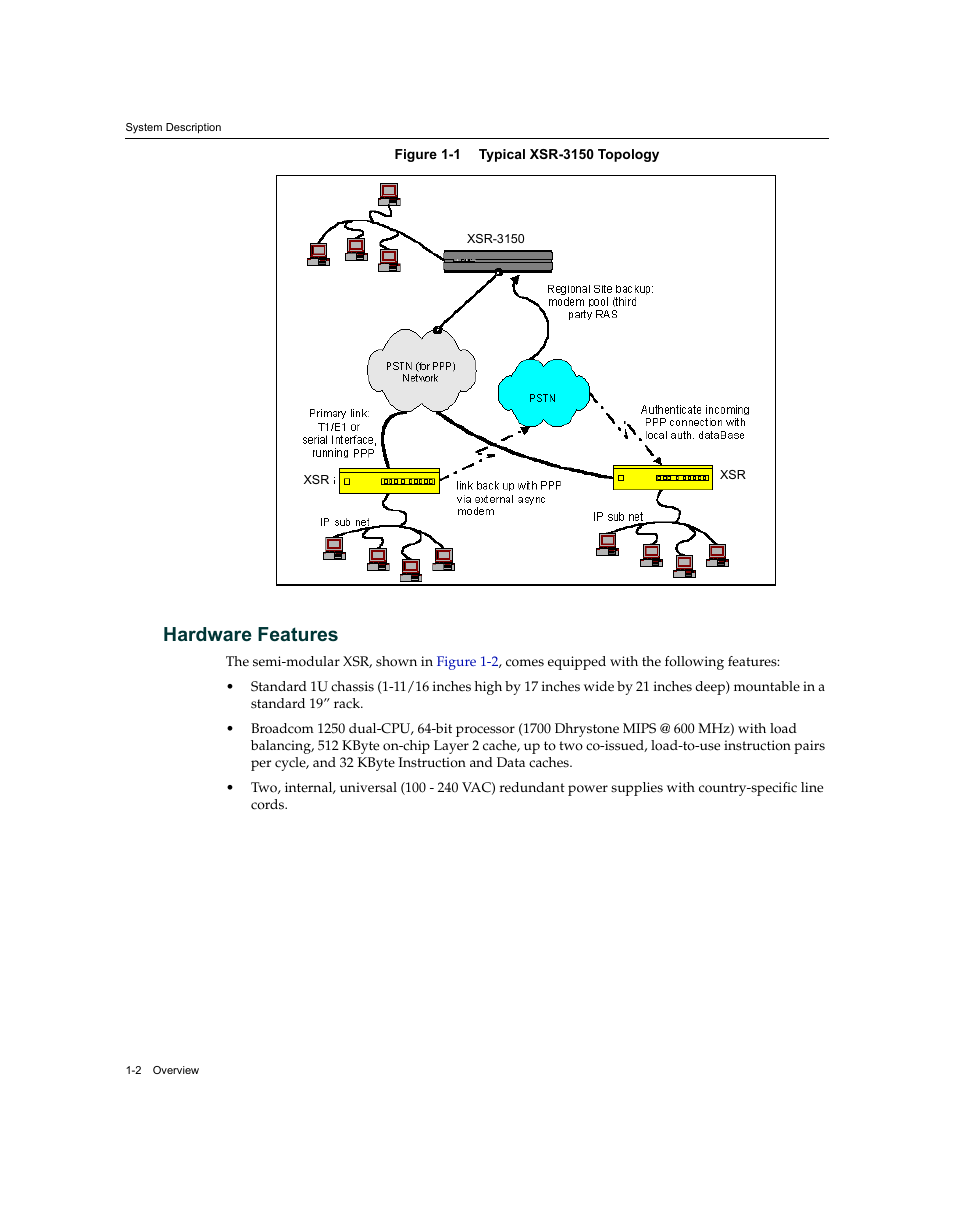 Hardware features, Hardware features -2 | Enterasys Networks XSR-3150 User Manual | Page 22 / 110