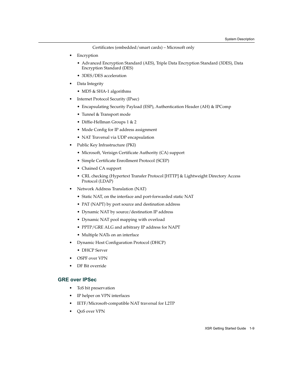 Gre over ipsec -9 | Enterasys Networks XSR-3150 User Manual | Page 29 / 110