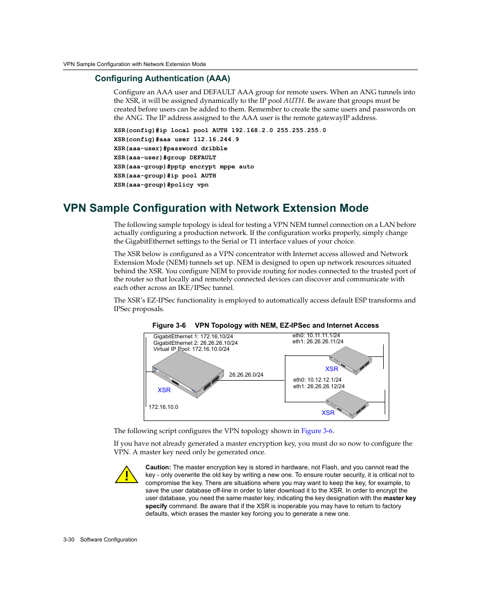 Configuring authentication (aaa) -30 | Enterasys Networks XSR-3150 User Manual | Page 74 / 110