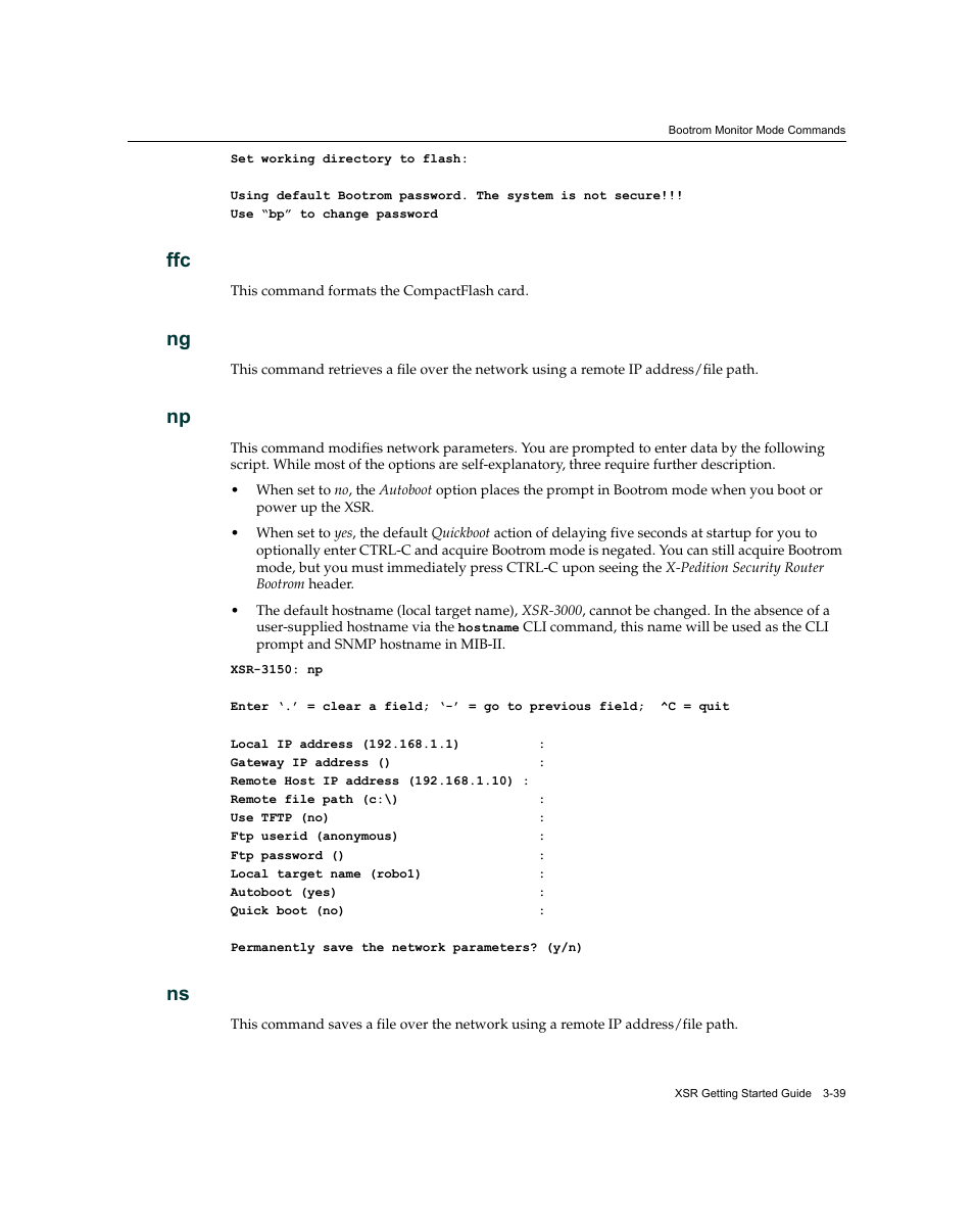 Ffc -39 ng -39 np -39 ns -39 | Enterasys Networks XSR-3150 User Manual | Page 83 / 110