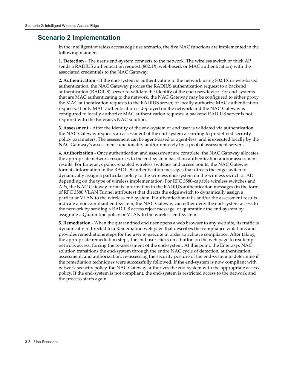 Scenario 2 implementation, Scenario 2 implementation -8 | Enterasys Networks 9034385 User Manual | Page 46 / 98
