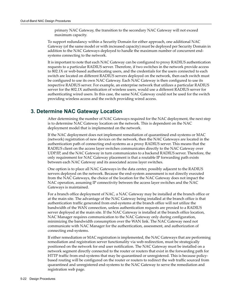 Determine nac gateway location, Determine nac gateway location -22 | Enterasys Networks 9034385 User Manual | Page 86 / 98