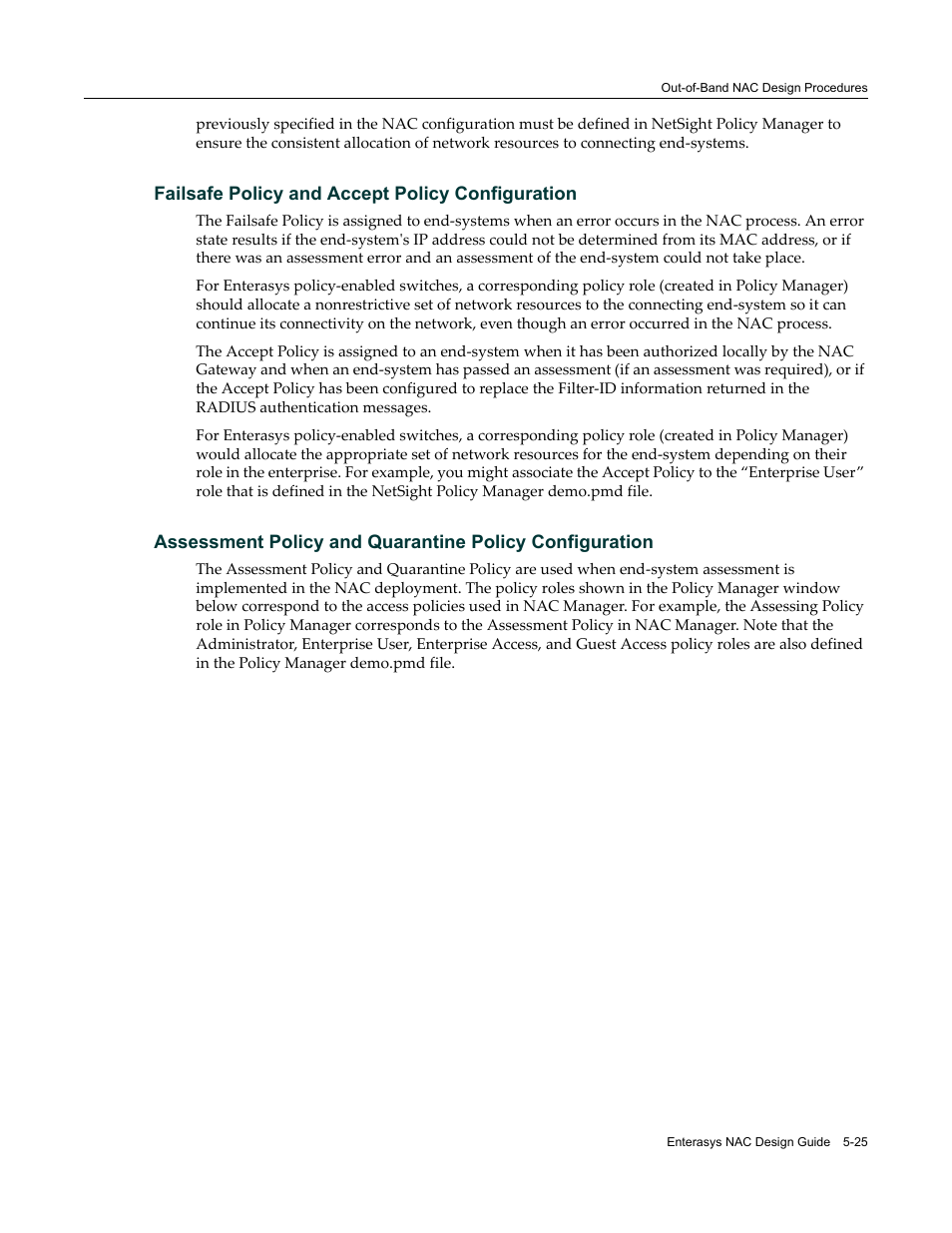 Failsafe policy and accept policy configuration | Enterasys Networks 9034385 User Manual | Page 89 / 98