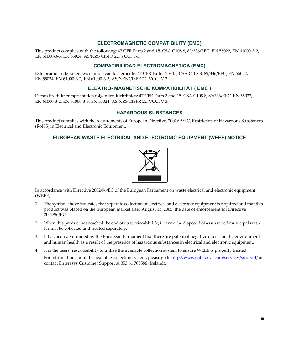 Enterasys Networks Enterasys SecureStack A2 A2H124-48P User Manual | Page 5 / 82