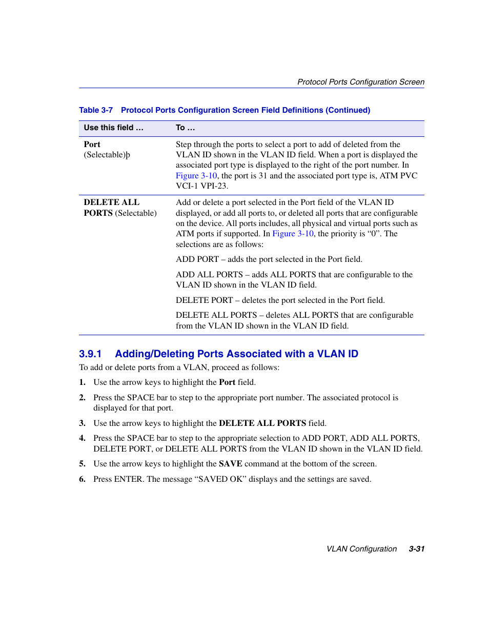 1 adding/deleting ports associated with a vlan id | Enterasys Networks 802.1Q User Manual | Page 53 / 82