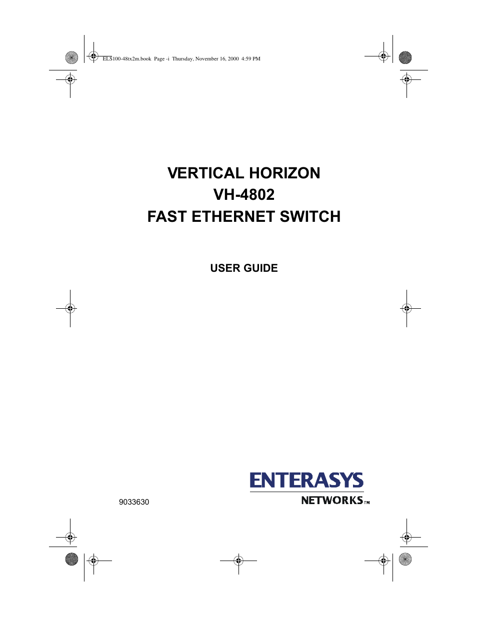 Enterasys Networks VH-4802 User Manual | 56 pages