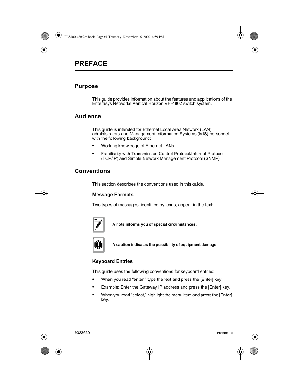 Preface, Purpose, Audience | Conventions | Enterasys Networks VH-4802 User Manual | Page 13 / 56