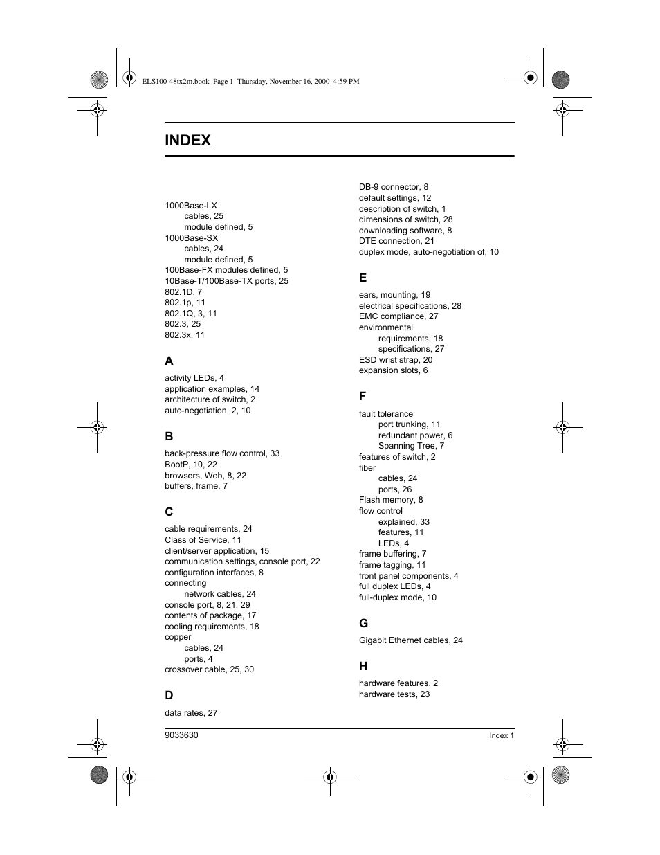 Index | Enterasys Networks VH-4802 User Manual | Page 51 / 56