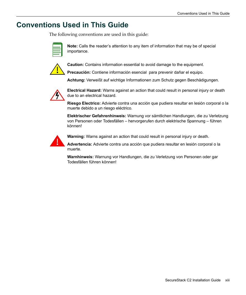 Conventions used in this guide | Enterasys Networks SecureStack C2 C2RPS-POE User Manual | Page 15 / 34