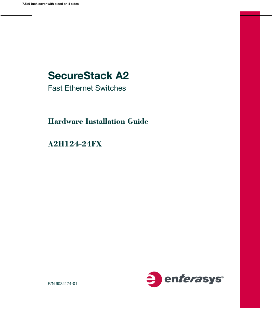 Enterasys Networks A2H124-24FX User Manual | 82 pages