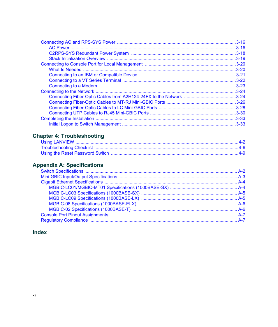 Enterasys Networks A2H124-24FX User Manual | Page 14 / 82