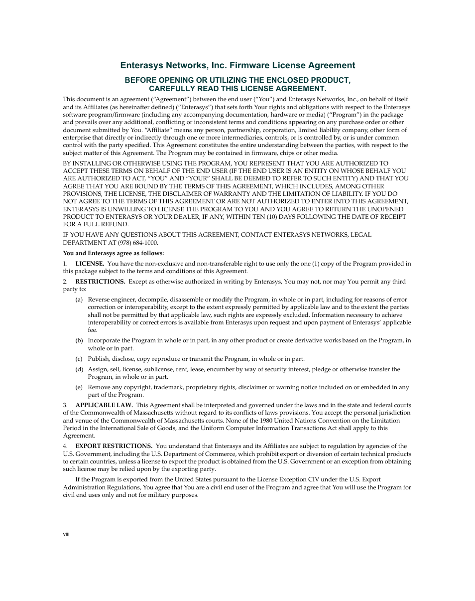 Enterasys Networks XSR-3020 User Manual | Page 10 / 110