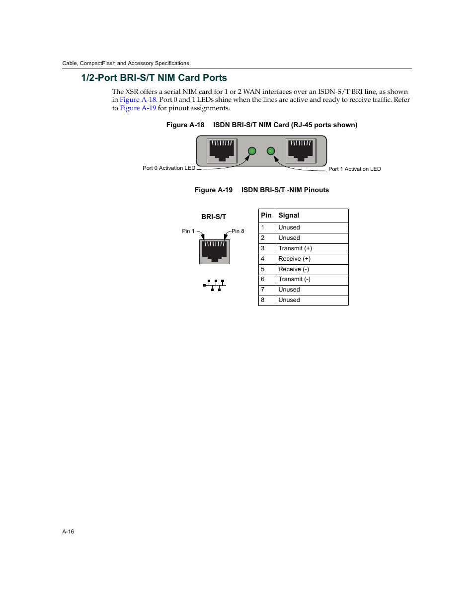 1/2-port bri-s/t nim card ports | Enterasys Networks XSR-3020 User Manual | Page 102 / 110