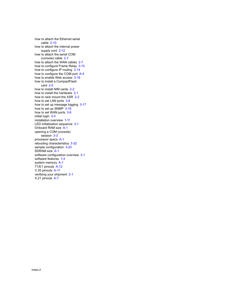Enterasys Networks XSR-3020 User Manual | Page 110 / 110