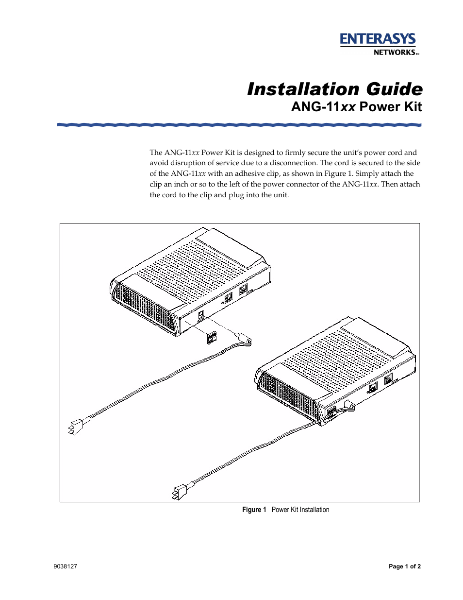 Enterasys Networks ANG-11XX User Manual | 2 pages