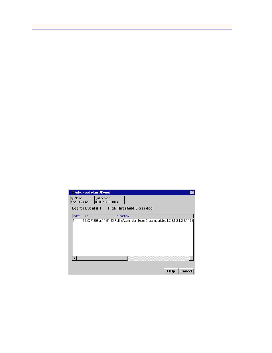 Deleting an alarm, event, or action, Viewing an advanced alarm event log | Enterasys Networks 700 User Manual | Page 142 / 182