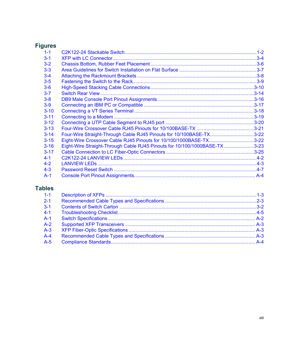 Figures, Tables | Enterasys Networks C2K122-24 User Manual | Page 15 / 70