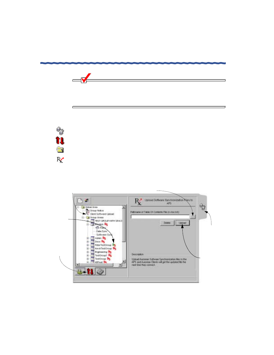 1 open the configuration pullout, 2 click the update tab, 3 expand the list under global area | 4 click the upload icon | Enterasys Networks Network Card User Manual | Page 162 / 276