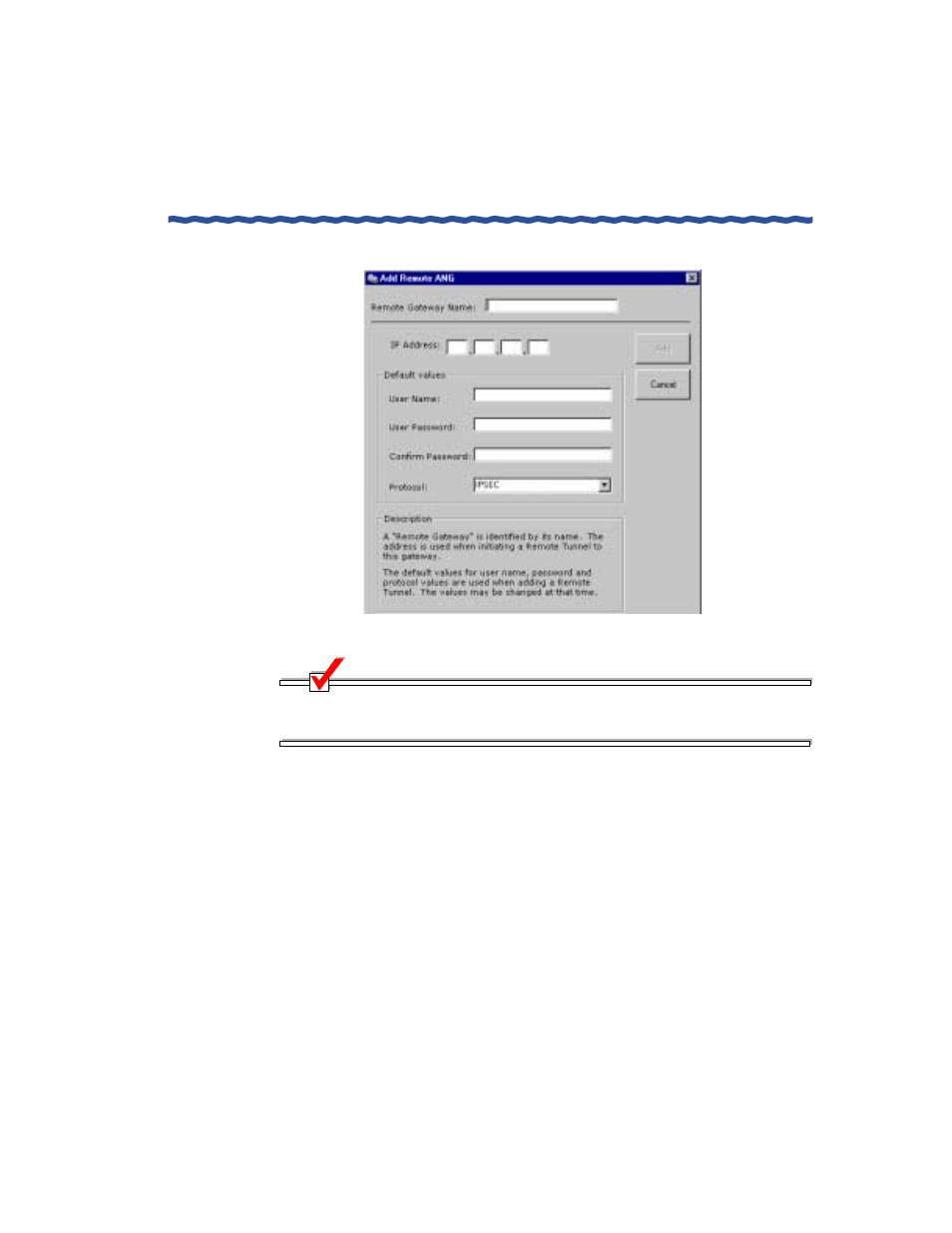 6 choose the tunneling protocol: ipsec or pptp, 7 click add | Enterasys Networks Network Card User Manual | Page 231 / 276