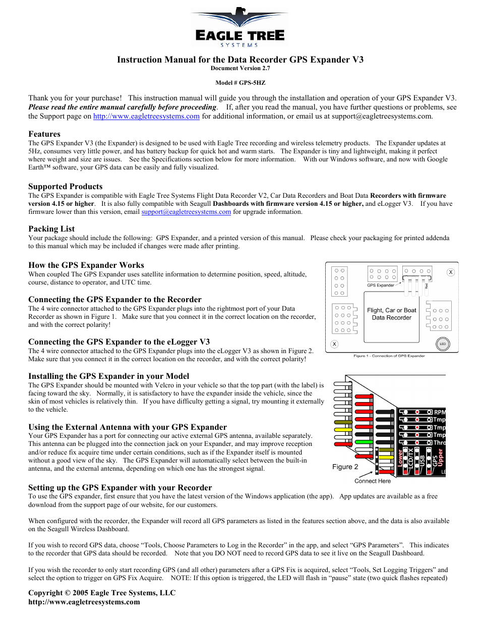 Eagle Tree Systems GPS-5HZ User Manual | 5 pages