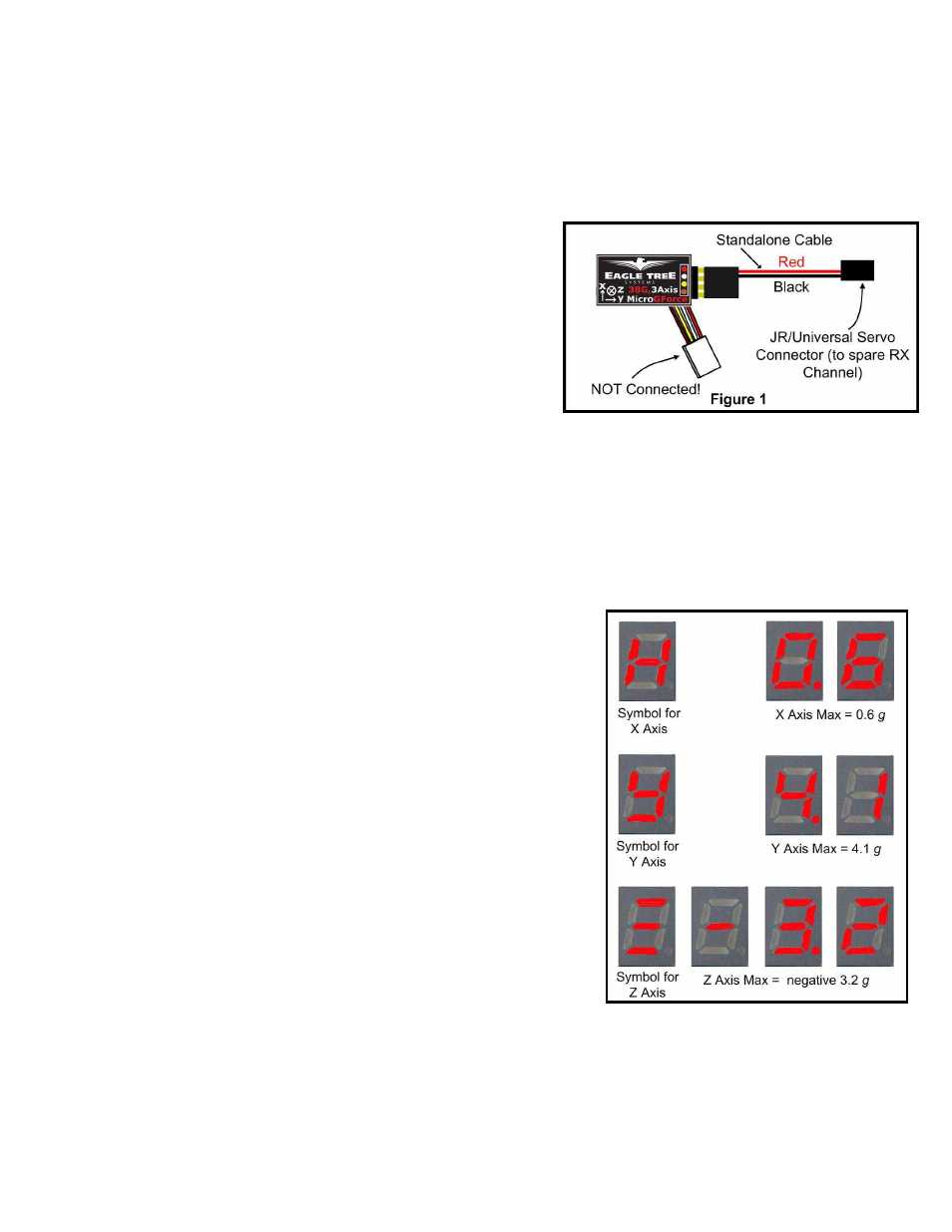 Using the g-sensor in standalone mode | Eagle Tree Systems GFORCE-HIGH User Manual | Page 2 / 4