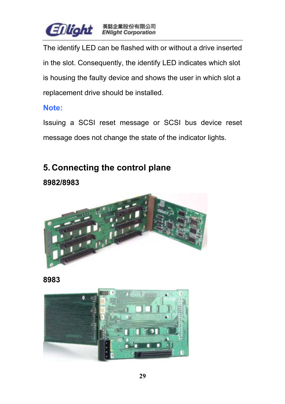 Connecting the control plane | Enlight EN-898X User Manual | Page 29 / 45