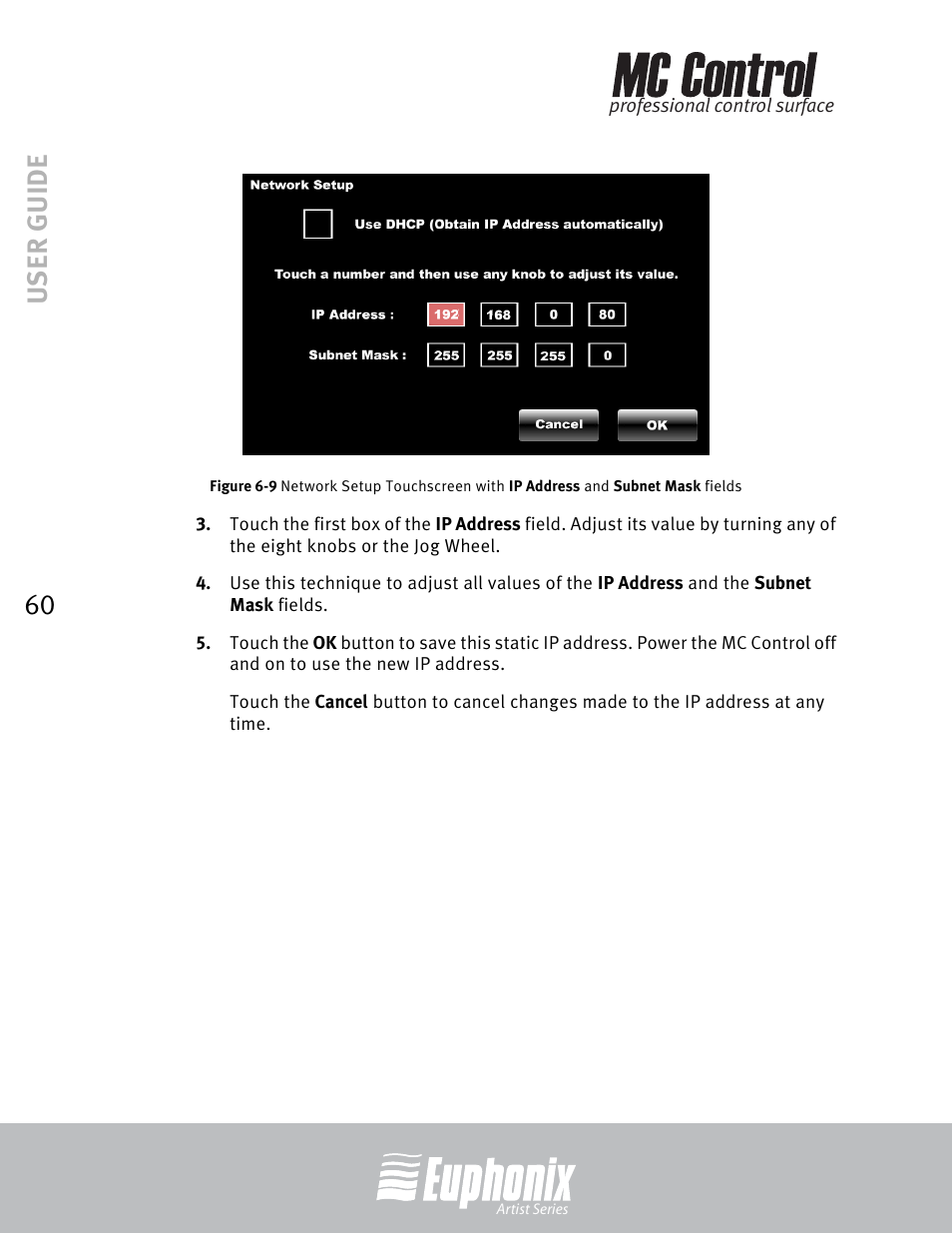 User guide 60 | Euphonix MC Control User Manual | Page 60 / 60