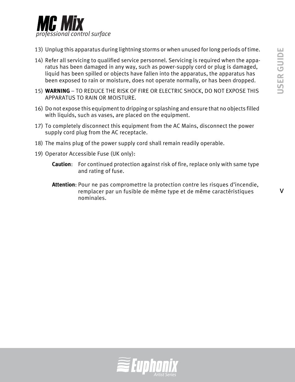 User guide v | Euphonix EuCon User Manual | Page 5 / 52