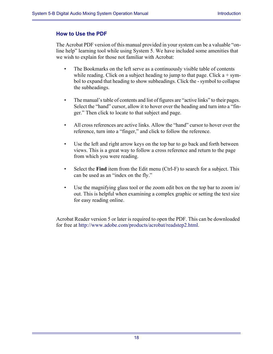 How to use the pdf | Euphonix System Digital Audio Mixing System 5B User Manual | Page 18 / 156