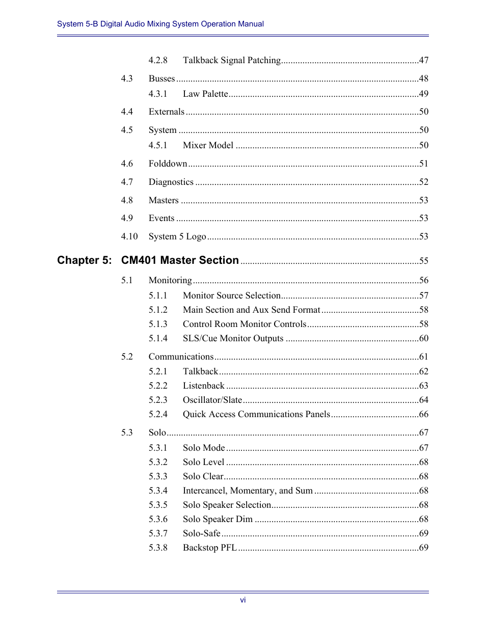 Euphonix System Digital Audio Mixing System 5B User Manual | Page 6 / 156