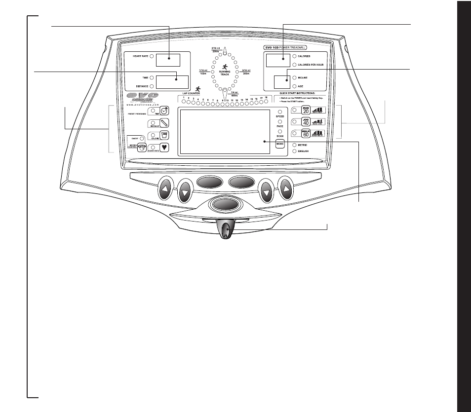 Computer instructions, Console opera tion | Evo Fitness EVO 1CD User Manual | Page 21 / 44