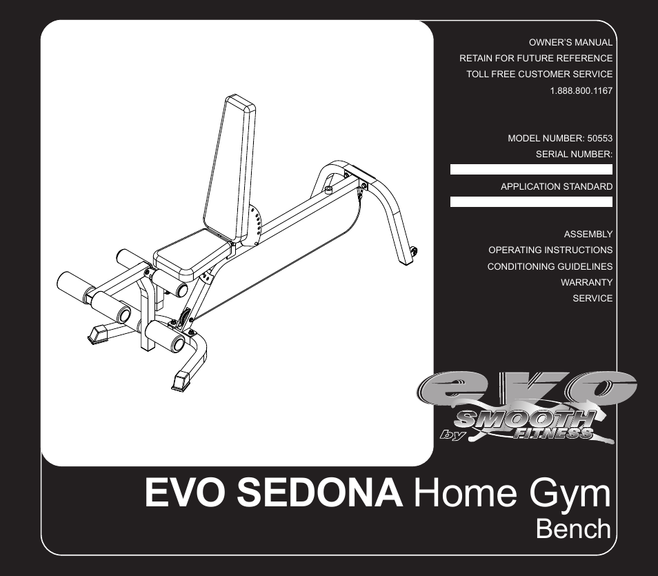 Evo Fitness SEDONA 50553 User Manual | 20 pages