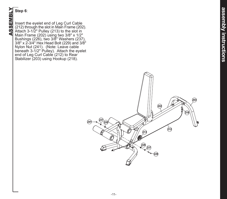 Assembly instructions, Assembl y | Evo Fitness SEDONA 50553 User Manual | Page 11 / 20