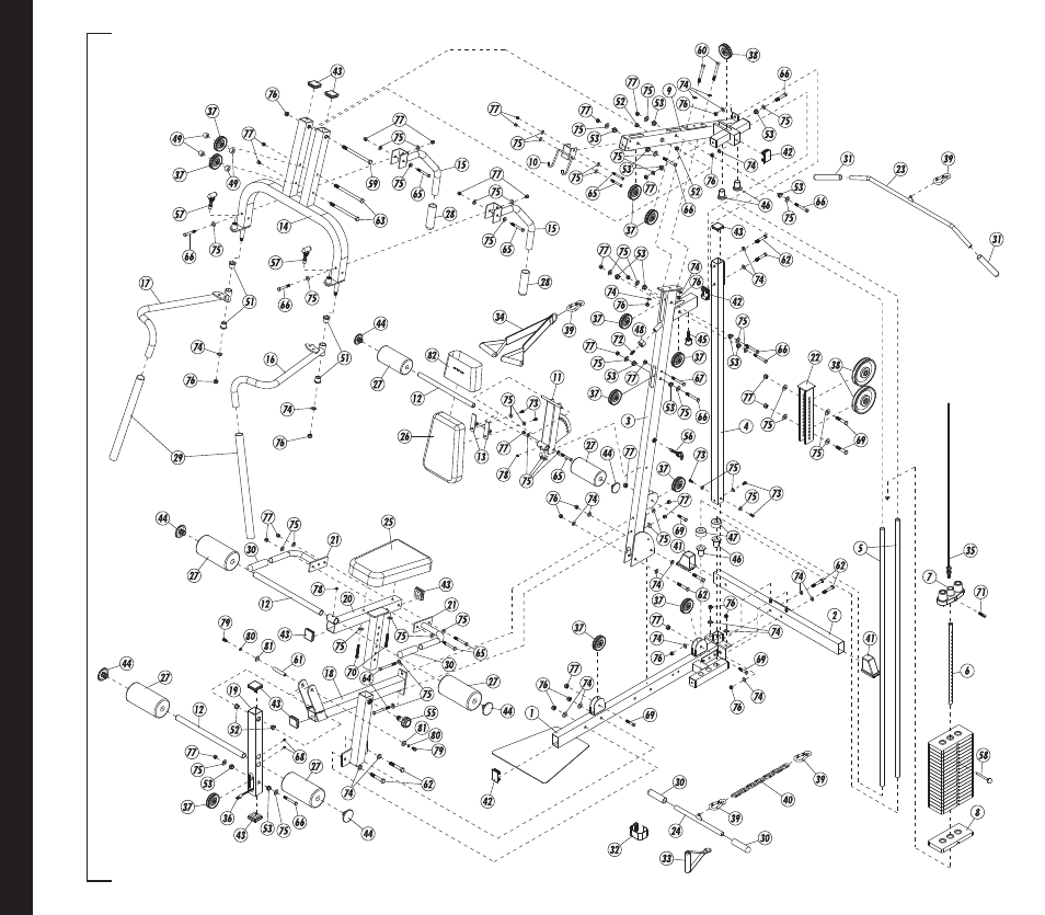 Part s diagram | Evo Fitness 53553 User Manual | Page 6 / 28