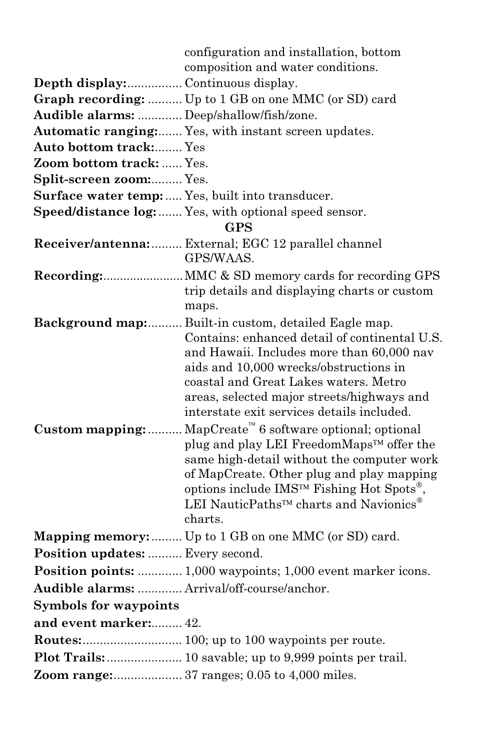 Eagle Electronics FISHSTRIKE 1000C User Manual | Page 12 / 204