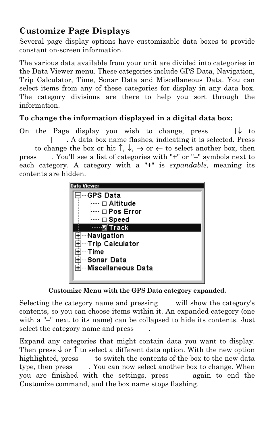 Customize page displays | Eagle Electronics FISHSTRIKE 1000C User Manual | Page 149 / 204