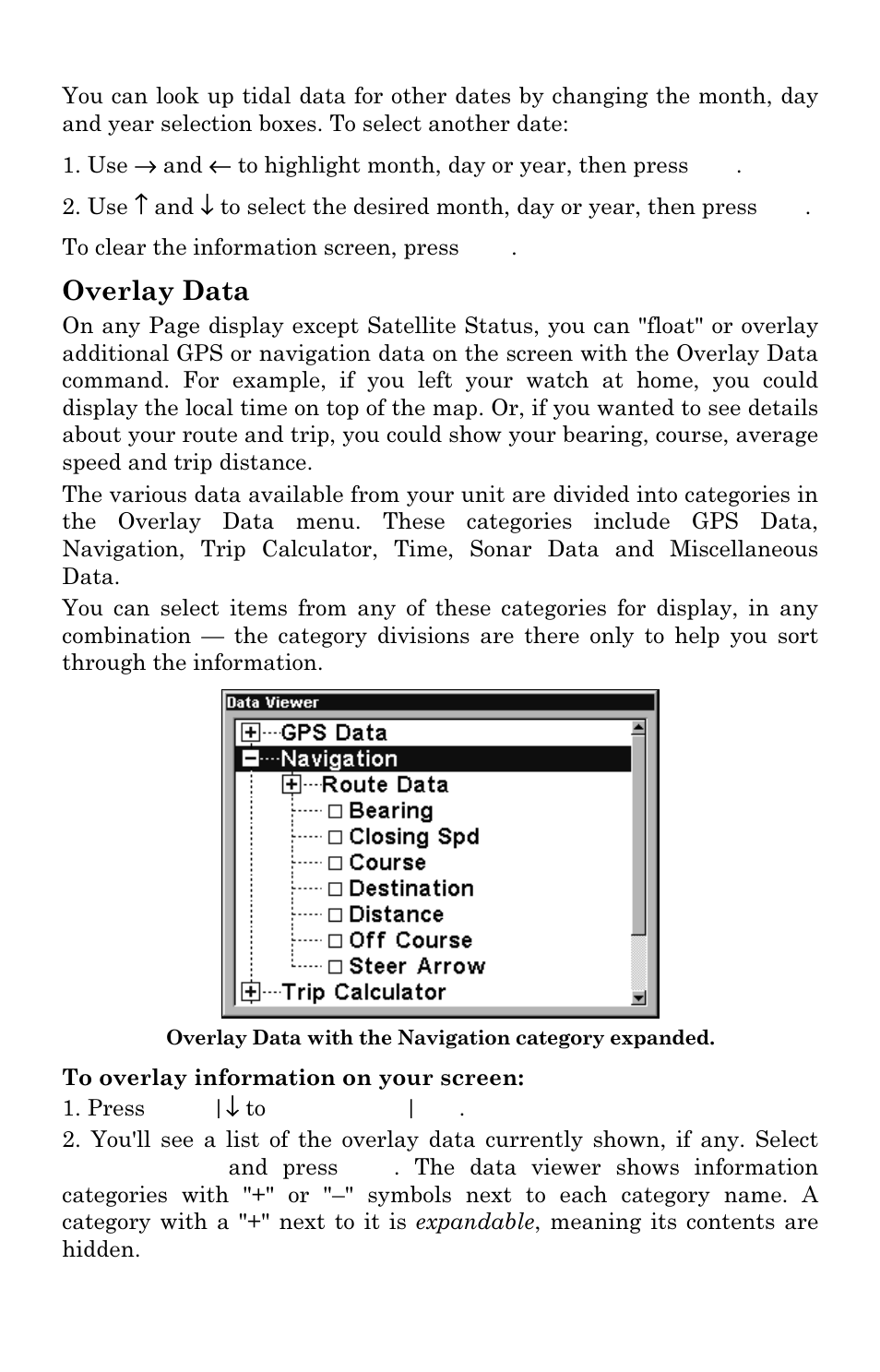 Overlay data | Eagle Electronics FISHSTRIKE 1000C User Manual | Page 162 / 204