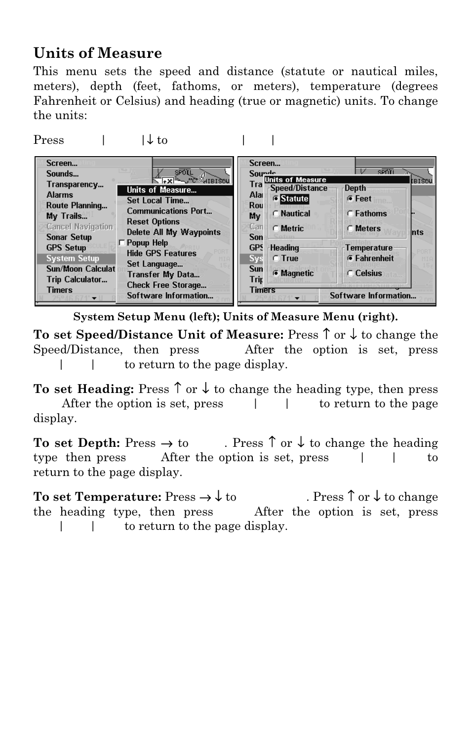 Units of measure | Eagle Electronics FISHSTRIKE 1000C User Manual | Page 177 / 204