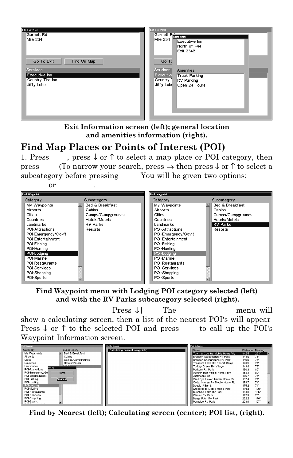 Find map places or points of interest (poi) | Eagle Electronics FISHSTRIKE 1000C User Manual | Page 185 / 204