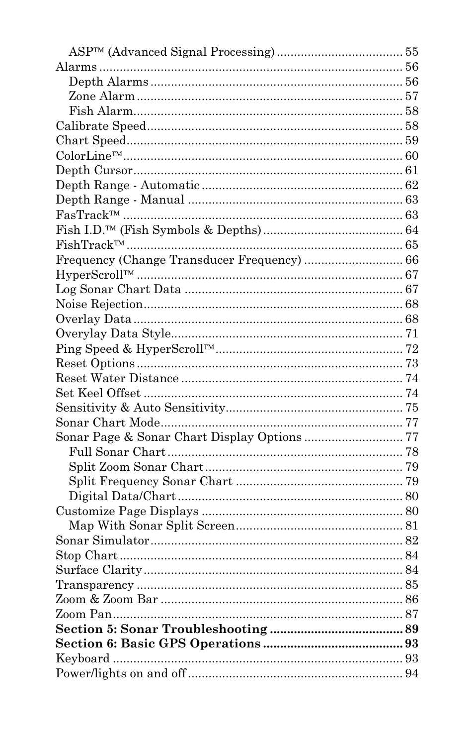 Eagle Electronics FISHSTRIKE 1000C User Manual | Page 4 / 204